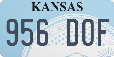KS license plate 956DOF