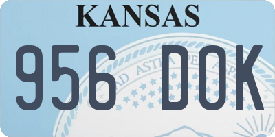 KS license plate 956DOK