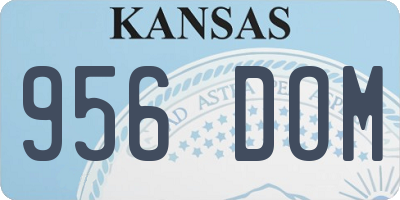 KS license plate 956DOM