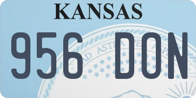 KS license plate 956DON