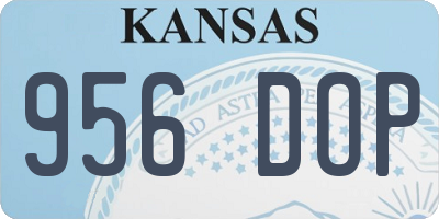 KS license plate 956DOP