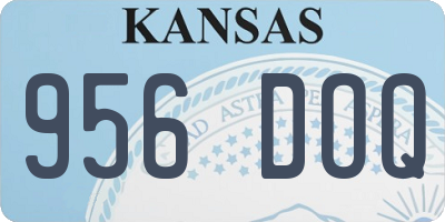 KS license plate 956DOQ