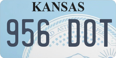 KS license plate 956DOT