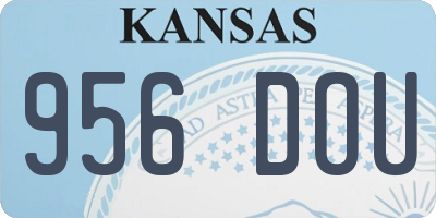 KS license plate 956DOU