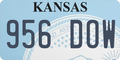 KS license plate 956DOW