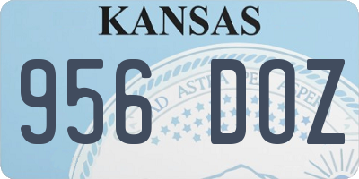 KS license plate 956DOZ