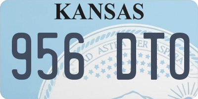 KS license plate 956DTO