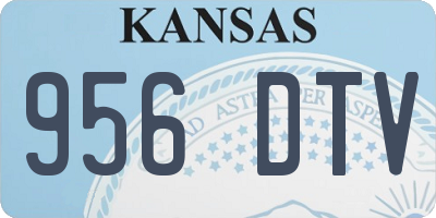 KS license plate 956DTV