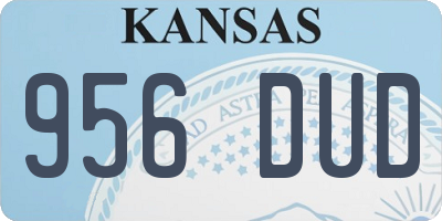 KS license plate 956DUD