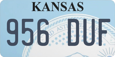 KS license plate 956DUF
