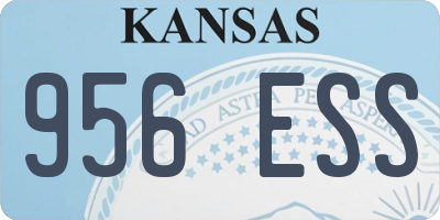 KS license plate 956ESS