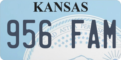KS license plate 956FAM