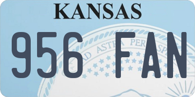 KS license plate 956FAN