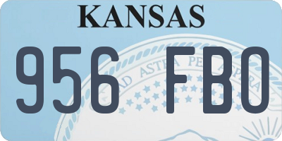 KS license plate 956FBO