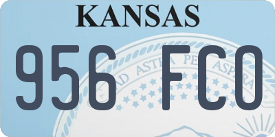 KS license plate 956FCO