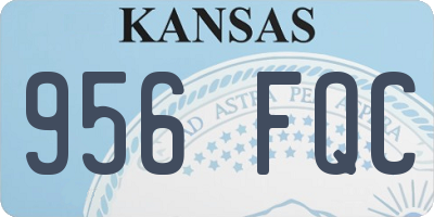 KS license plate 956FQC