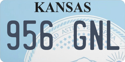 KS license plate 956GNL