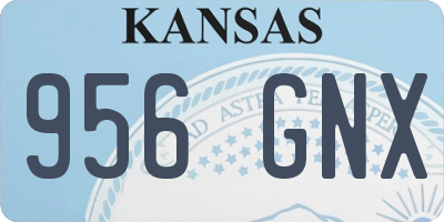 KS license plate 956GNX