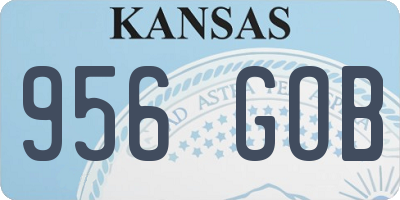 KS license plate 956GOB