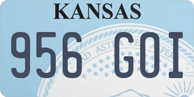 KS license plate 956GOI
