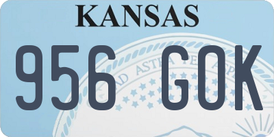 KS license plate 956GOK