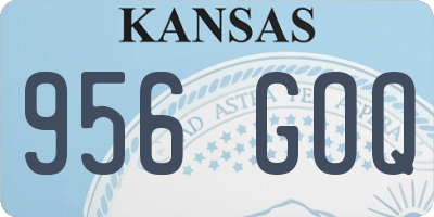 KS license plate 956GOQ