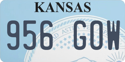 KS license plate 956GOW