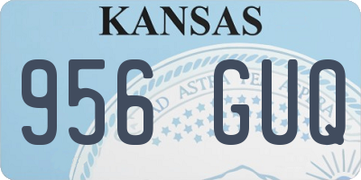 KS license plate 956GUQ