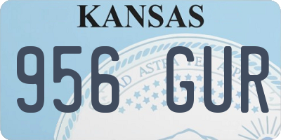 KS license plate 956GUR