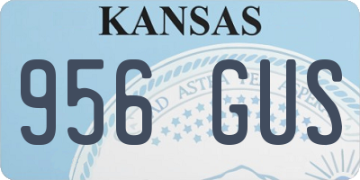 KS license plate 956GUS