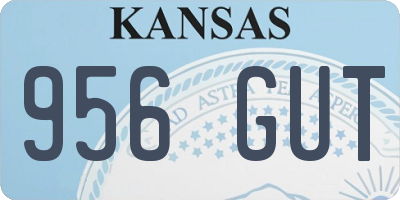 KS license plate 956GUT