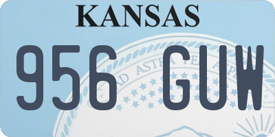 KS license plate 956GUW
