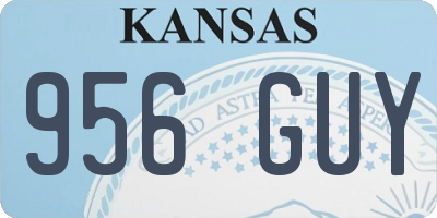 KS license plate 956GUY