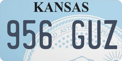 KS license plate 956GUZ