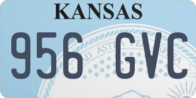 KS license plate 956GVC