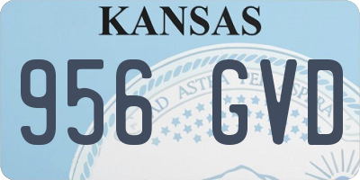 KS license plate 956GVD