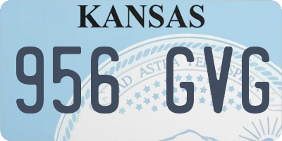 KS license plate 956GVG