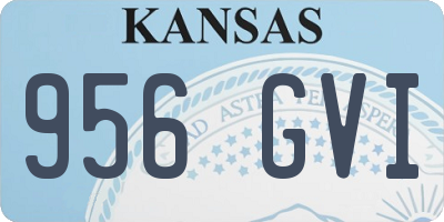 KS license plate 956GVI