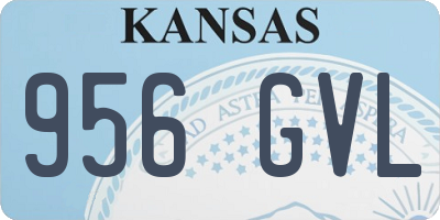 KS license plate 956GVL