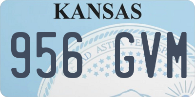 KS license plate 956GVM