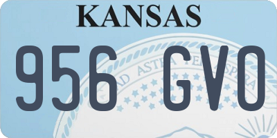 KS license plate 956GVO
