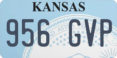 KS license plate 956GVP