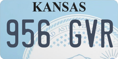 KS license plate 956GVR