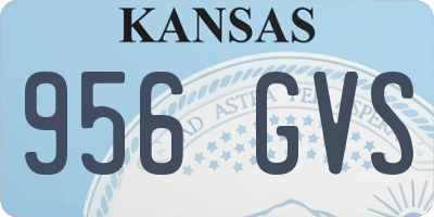 KS license plate 956GVS