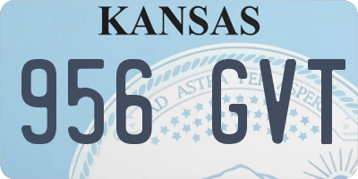 KS license plate 956GVT