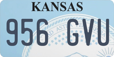 KS license plate 956GVU