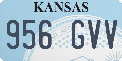 KS license plate 956GVV