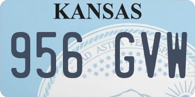 KS license plate 956GVW