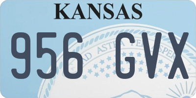 KS license plate 956GVX