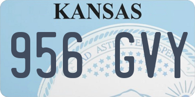 KS license plate 956GVY